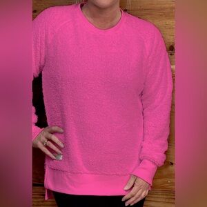 Cozy Pink Fleece Sweatshirt size Medium